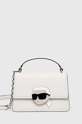 Karl Lagerfeld torebka skórzana kolor biały