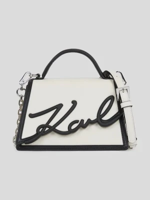 Karl Lagerfeld torebka skórzana kolor biały A1W30224