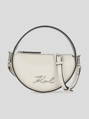 Karl Lagerfeld torebka skórzana kolor biały A3W30047