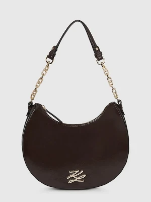 Karl Lagerfeld torebka skórzana K/AUTOGRAPH kolor bordowy A4W30104