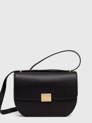 Karl Lagerfeld torebka skórzana kolor czarny 245W3056
