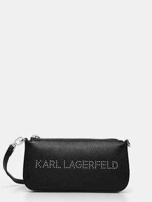 Karl Lagerfeld torebka skórzana kolor czarny 246W3291