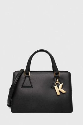 Karl Lagerfeld torebka skórzana kolor czarny