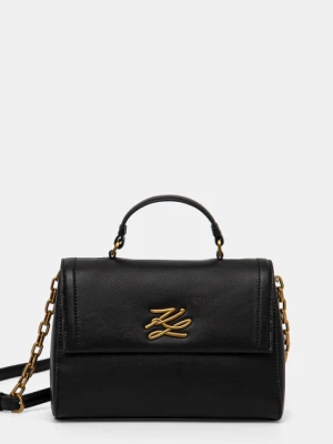 Karl Lagerfeld torebka skórzana kolor czarny A1W30170