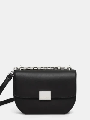 Karl Lagerfeld torebka skórzana kolor czarny A1W30445
