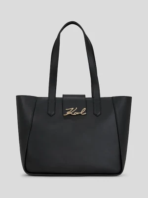 Karl Lagerfeld torebka skórzana kolor czarny A3W30133