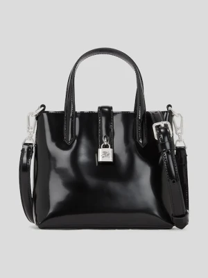 Karl Lagerfeld torebka skórzana kolor czarny A3W30288