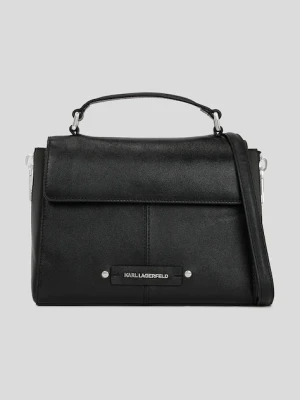 Karl Lagerfeld torebka skórzana kolor czarny A3W30338