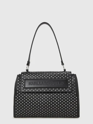 Karl Lagerfeld torebka skórzana kolor czarny A4W30086