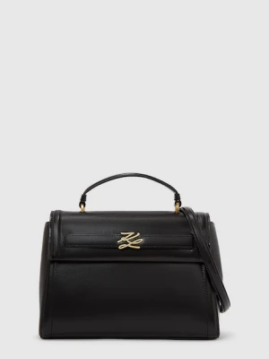 Karl Lagerfeld torebka skórzana kolor czarny A4W30099