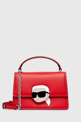 Karl Lagerfeld torebka skórzana kolor czerwony