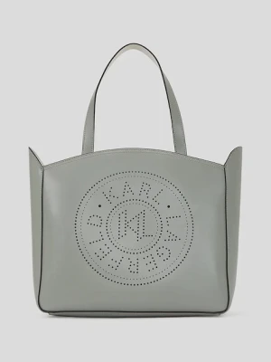 Karl Lagerfeld torebka skórzana kolor szary A3W30043