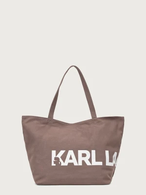 Karl Lagerfeld torebka tote damska bawełniana K / ESSENTIAL beżowy