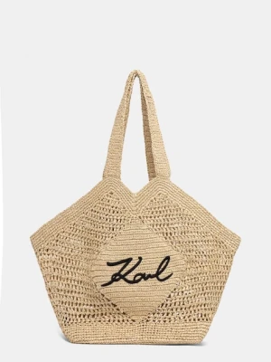 Karl Lagerfeld torebka tote damska pleciona K/SIGNATURE