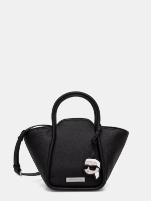 Karl Lagerfeld torebka tote damska z imitacji skóry IKON czarny