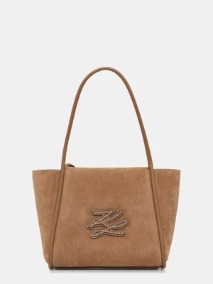 Karl Lagerfeld torebka tote damska zamszowa K/AUTOGRAPH