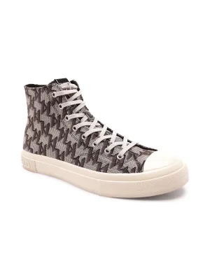 Karl Lagerfeld Trampki KAMPUS III Monogram Jacquard Hi | z dodatkiem skóry