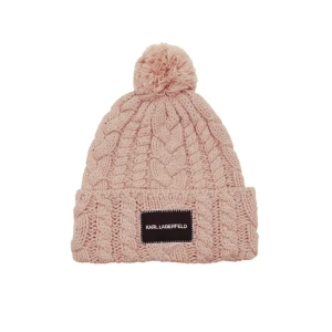 Karl Lagerfeld Wełniana czapka k/essential cable knit