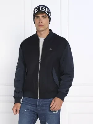 Karl Lagerfeld Wełniana kurtka bomber | Regular Fit | z dodatkiem kaszmiru