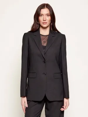 Karl Lagerfeld Wełniana marynarka Logo Tape | Relaxed fit