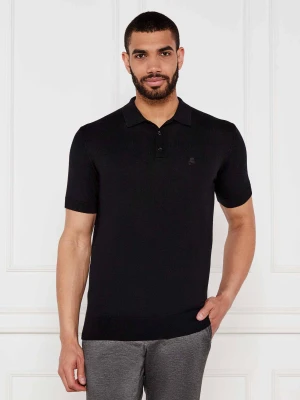 Karl Lagerfeld Wełniane polo | Regular Fit czarny