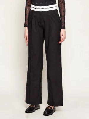 Karl Lagerfeld Wełniane spodnie BW ESSENTIAL | Relaxed fit