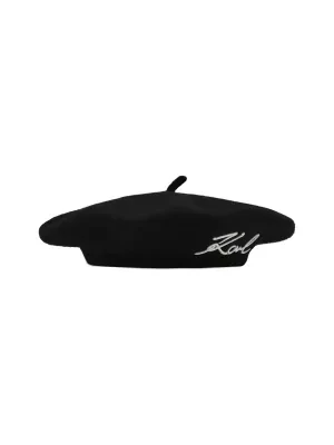 Karl Lagerfeld Wełniany beret k/signature