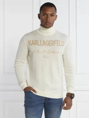 Karl Lagerfeld Wełniany golf knit | Regular Fit