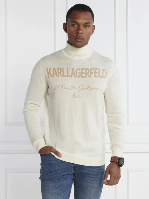 Karl Lagerfeld Wełniany golf knit | Regular Fit