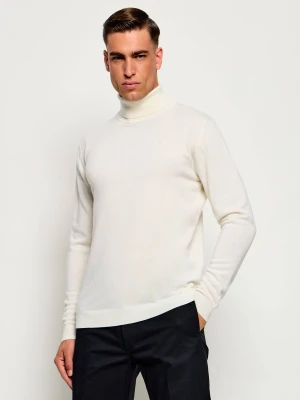 Karl Lagerfeld Wełniany golf | Regular Fit ecru