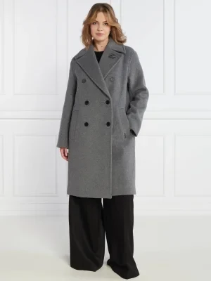 Karl Lagerfeld Wełniany płaszcz