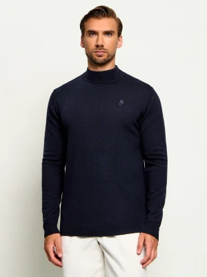 Karl Lagerfeld Wełniany półgolf | Regular Fit granatowy
