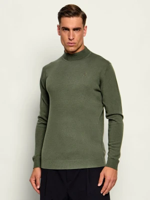 Karl Lagerfeld Wełniany półgolf | Regular Fit zielony