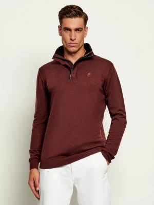 Karl Lagerfeld Wełniany sweter | Regular Fit bordowy