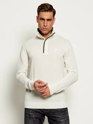 Karl Lagerfeld Wełniany sweter | Regular Fit kremowy