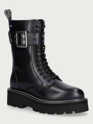 Karl Lagerfeld workery damskie skórzane Kyla czarny