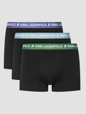 KARL LAGERFELD Zestaw czarnych bokserek 3PACK Logo Trunk Colorband