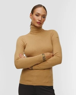 Karmelowy Sweter Merino Damski Goldbergh Mira