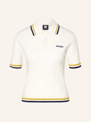 Karo Kauer Dzianinowa Koszulka Polo weiss