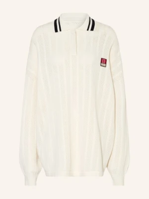 Karo Kauer Dzianinowa Koszulka Polo weiss