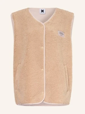 Karo Kauer Kamizelka Z Futerkiem Pluszowym beige