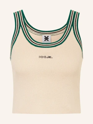 Karo Kauer Krótki Top Z Dzianiny beige