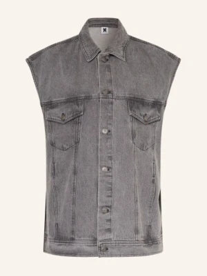 Karo Kauer Oversized Kamizelka Jeansowa grau