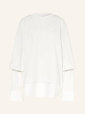 Karo Kauer Oversized Koszulka Z Długim Rękawem Z Mieszanki Materiałów grau