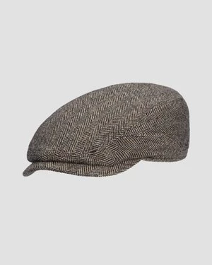 Kaszkiet Męski Stetson Driver Cap Wool Herringbone Szary