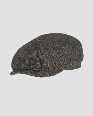 Kaszkiet Męski Stetson Hatteras Wool Herringbone Brązowo-szary