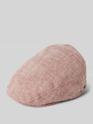 Kaszkiet z lnu z detalem z logo Bugatti