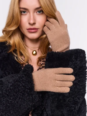 Kaszmirowe rękawiczki w karmelowym kolorze TARANKO