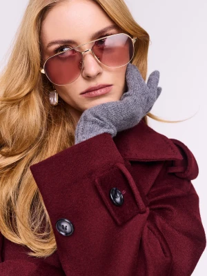 Kaszmirowe rękawiczki w szarym kolorze TARANKO