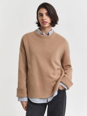 Sweter kaszmirowy z okrągłym dekoltem GANT